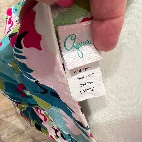 Aqua Brand Size Large Cotton Mix colorful skirt with pockets & invisible zipper - Picture 5 of 8